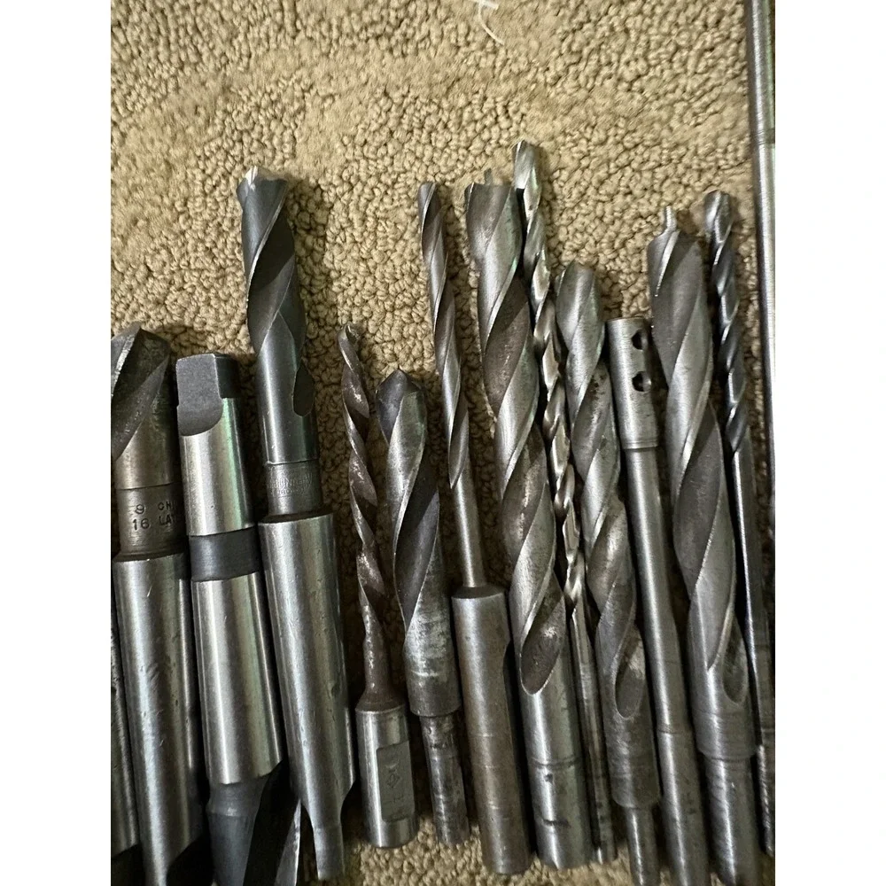 Lot Of 15 Drill Point Bits Morse Tapper Drill Bits 9/16 1/4 And More See Picture